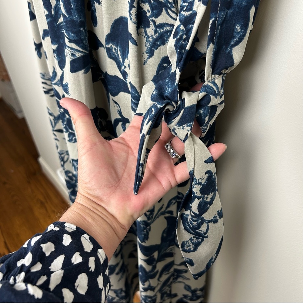 Kate & Mallory Abstract Floral Maxi Dress XS Bohemian ResortWear Wedding Guest - Picture 5 of 12
